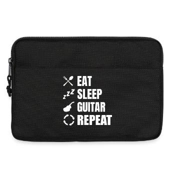 Eat Sleep Guitar Repeat - Laptoptasche 13" - Schwarz - Vorne