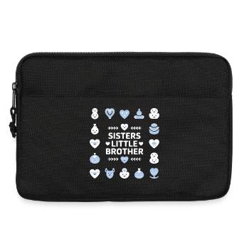Motif Sœur et Petit Frère - Sacoche pour ordinateur portable 13 pouces - noir - Devant
