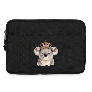 Koala royal avec couronne - Sacoche pour ordinateur portable 13 pouces - noir - Devant