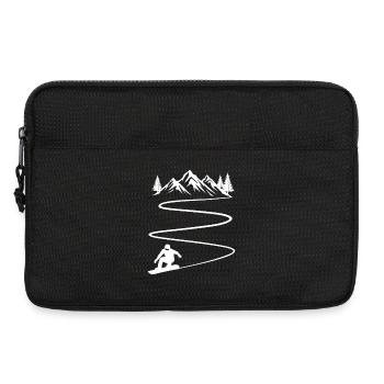 Snowboard und Berg Snowboarden - Laptoptasche 13" - Schwarz - Vorne
