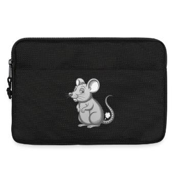 Furzende Maus furzen pupsen Pups Furz Mäuschen - Laptoptasche 13" - Schwarz - Vorne
