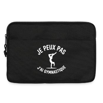 Je Peux Pas J'ai Gymnastique - Sacoche pour ordinateur portable 13 pouces - noir - Devant