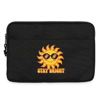 Bleib Bright Retro Groovy Smiling Sun Design - Laptoptasche 13" - Schwarz - Vorne