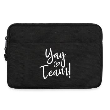 Hourra, l’équipe ! Hourra, équipe de fans de sport sans méfiance - Sacoche pour ordinateur portable 13 pouces - noir - Devant