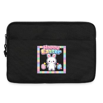 Hase Häschen Frühling Sommer Ostern Garten - Laptoptasche 13" - Schwarz - Vorne