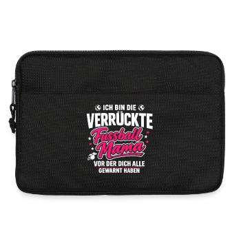 Die Verrückte Fußball Mama - Laptoptasche 13" - Schwarz - Vorne