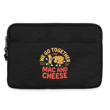 Mac and Cheese Best Friends Couple Design - Laptop bag 13" - black - Front