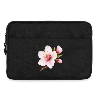 Fleurs d’amandier, fleur rose de printemps, fleur de printemps - Sacoche pour ordinateur portable 13 pouces - noir - Devant