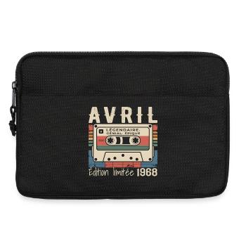 avril 1968 April 1968  - Sacoche pour ordinateur portable 13 pouces - noir - Devant
