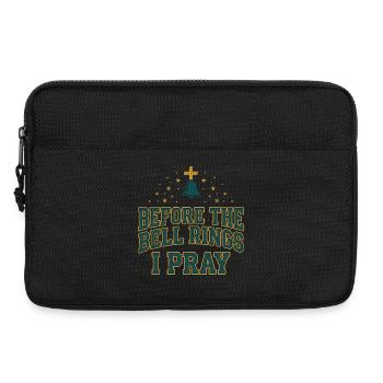 Before the Bell Rings I Pray Christlicher Lehrer - Laptoptasche 13" - Schwarz - Vorne