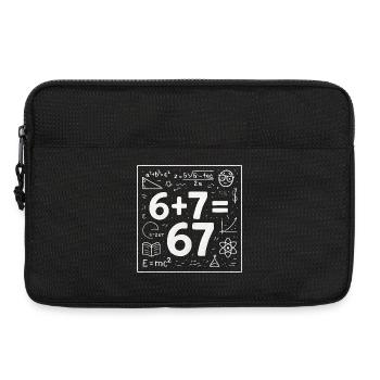 Six Seven 67 Meme 6+7=67 Italian Brainrot Humor - Laptop bag 13" - black - Front