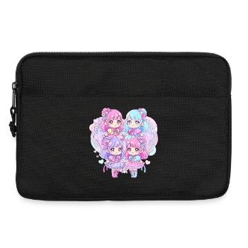 Pastell Kawaii Quartett - Laptoptasche 13" - Schwarz - Vorne