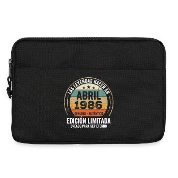 Avril 1986 Cadeau 40e Anniversaire Avril 1986 - Sacoche pour ordinateur portable 13 pouces - noir - Devant