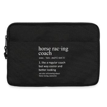 Horse Racing Heartbeat EKG Jockey Silhouette - Sacoche pour ordinateur portable 13 pouces - noir - Devant