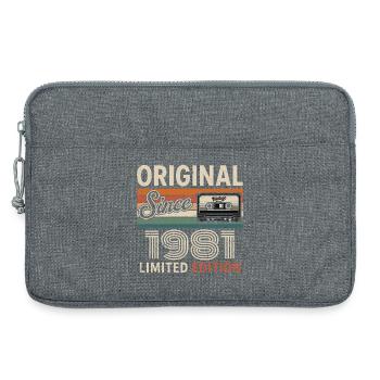 Vintage 1975 Legend Rétro Anniversaire 1981 - Sacoche pour ordinateur portable 13 pouces - gris chiné - Devant
