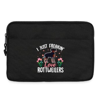Ich liebe Rottweiler einfach - Laptoptasche 13" - Schwarz - Vorne