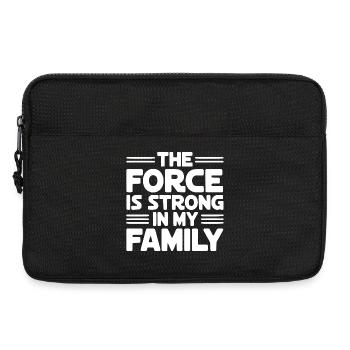 Die Macht ist stark in meiner Familie - Laptoptasche 13" - Schwarz - Vorne