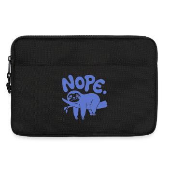 Lustiger Faulheit "Nope" – Faules Nickerchen & Prokrastination - Laptoptasche 13" - Schwarz - Vorne