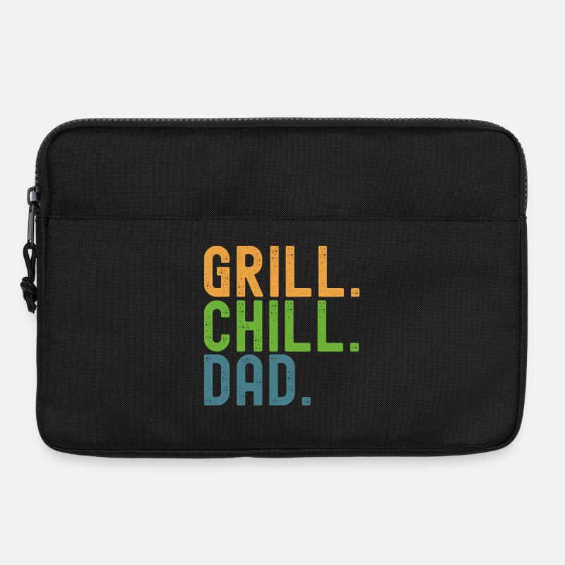 Grill. Chill. Dad. Papas und Grillen. - Laptoptasche 13" - Schwarz
