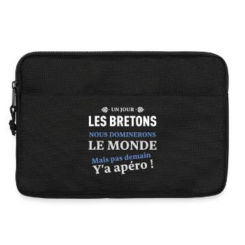 Un Jour Les Bretons Nous Dominerons Le Monde Ma... - Sacoche pour ordinateur portable 13 pouces - noir - Devant