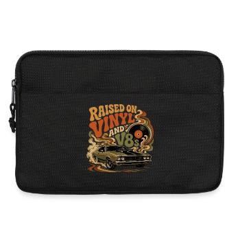 Vinyl- und V8-Motoren: Vintage Auto Design - Laptoptasche 13" - Schwarz - Vorne
