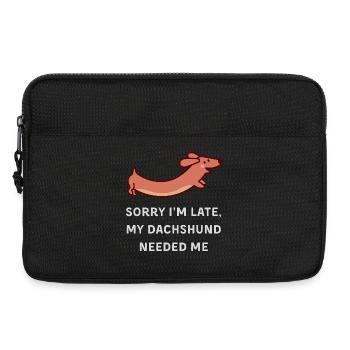 Dachshund Delay - Laptop bag 13" - black - Front