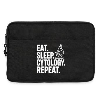 Eat. Sleep. Cytology. Repeat. - Laptop bag 13" - black - Front