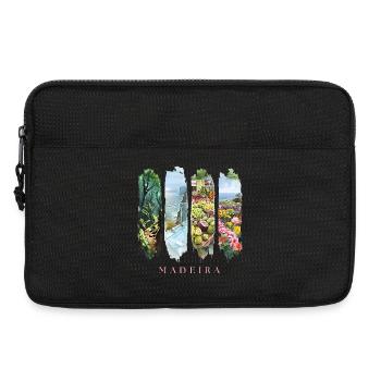 Madeira Urlaub Travel – Dschungel & Blüten Motiv - Laptoptasche 13" - Schwarz - Vorne