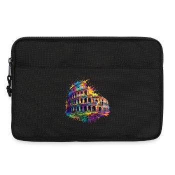 Kolosseum Rom buntes Splash Design Italien - Laptoptasche 13" - Schwarz - Vorne