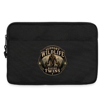 Support Wildlife: Raise Twins - Laptop bag 13" - black - Front