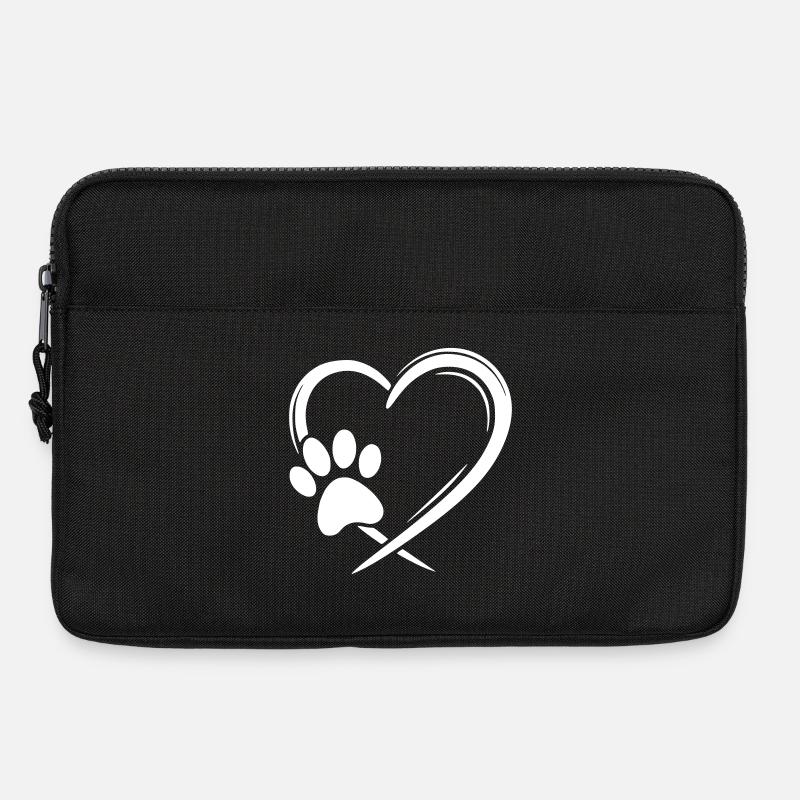 Pfote Herz - Laptoptasche 13" - Schwarz