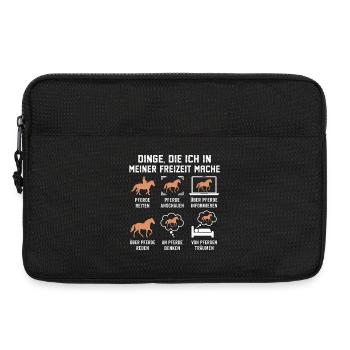 Cheval Drôle de chevaux Femmes montant - Sacoche pour ordinateur portable 13 pouces - noir - Devant
