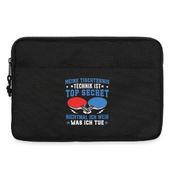 Meine tischtennis Technik Is Top Secret - Laptoptasche 13" - Schwarz - Vorne