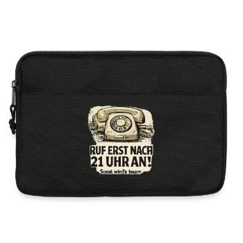  Ruf Erst Nach 21 Uhr An Sonst Wirds Teuer Retro - Laptoptasche 13" - Schwarz - Vorne