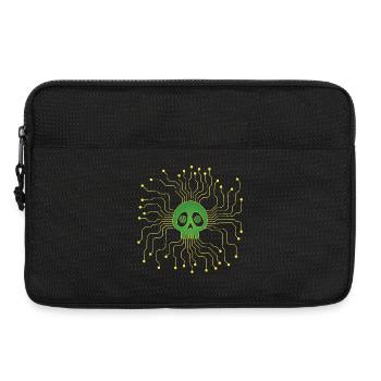 Mikroprozessor-Schädel - Laptoptasche 13" - Schwarz - Vorne
