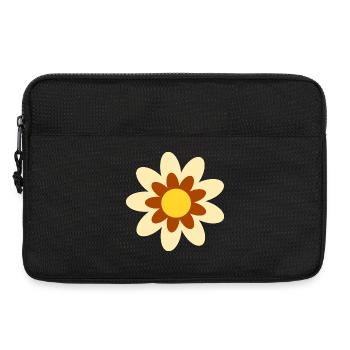 70s Flower Pattern Hippie Gift - Laptop bag 13" - black - Front