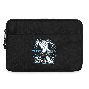 High Voltage Rock'N'Roll Cartoon Guitarist - Laptop bag 13" - black - Front
