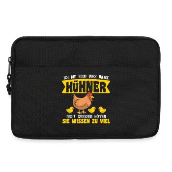 Hühnerflüsterer Huhn Hühnerhalter Hühner - Laptoptasche 13" - Schwarz - Vorne