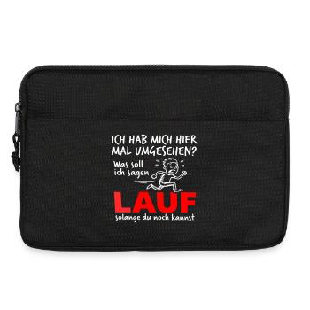 Lauf solange du noch kannst – Lustiges Comic - Laptoptasche 13" - Schwarz - Vorne