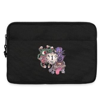 Échec du cadeau de dés D20 sur table de jeu de rôle - Sacoche pour ordinateur portable 13 pouces - noir - Devant