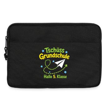 Tschüss Grundschule, Hallo 5. Klasse Papierflieger - Laptoptasche 13" - Schwarz - Vorne