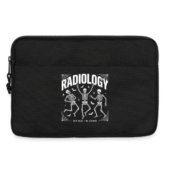 X-ray Skeleton Dance Illustration - Laptop bag 13" - black - Front