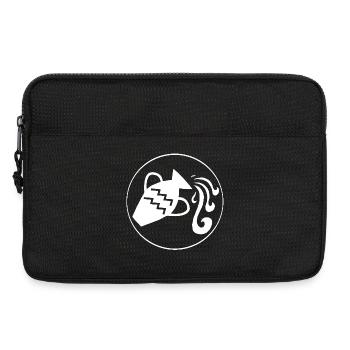 Signe astrologique du verseau (blanc) - Sacoche pour ordinateur portable 13 pouces - noir - Devant