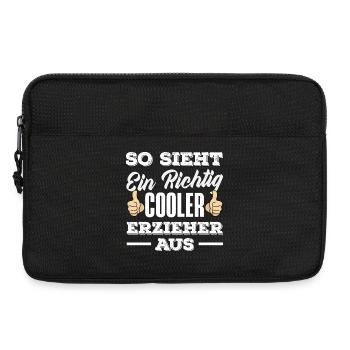 Cooler Erzieher Kindergarten Kita Lustig Spruch - Laptoptasche 13" - Schwarz - Vorne