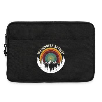 Wilderness Retreat Circle Mountain Sunset - Laptop bag 13" - black - Front