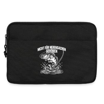 Angeln Spruch - Laptoptasche 13" - Schwarz - Vorne