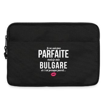 Je Ne Suis Pas Parfaite Mais Je Suis Bulgare Et... - Sacoche pour ordinateur portable 13 pouces - noir - Devant
