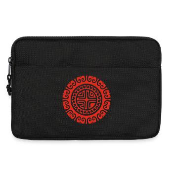 Red Mandala Flower - Laptop bag 13" - black - Front