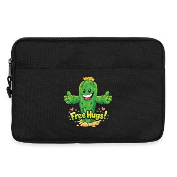 Cactus Free Hugs Funny Cartoon - Laptop bag 13" - black - Front