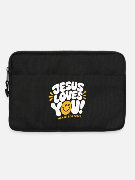 Jesus Loves You Grace Design - Laptoptasche 13" - Schwarz